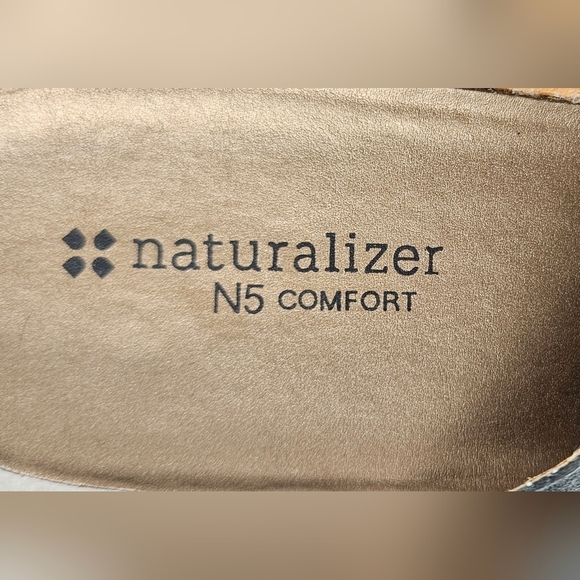 Naturalizer Black Cork Wedge Sandals - Picture 9 of 11